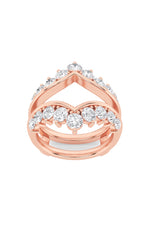Load image into Gallery viewer, 2CTW Round Shaped Lab Grown Diamond (F/VS) Insert Jacket Ring in 14K Gold

