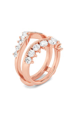 Load image into Gallery viewer, 2CTW Round Shaped Lab Grown Diamond (F/VS) Insert Jacket Ring in 14K Gold
