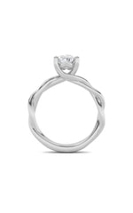Load image into Gallery viewer, 2CTW Oval Shaped Lab Grown Diamond (F/VS) Twisted Shank Solitaire Engagement Ring in 14K Gold
