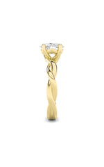 Load image into Gallery viewer, 2CTW Oval Shaped Lab Grown Diamond (F/VS) Twisted Shank Solitaire Engagement Ring in 14K Gold
