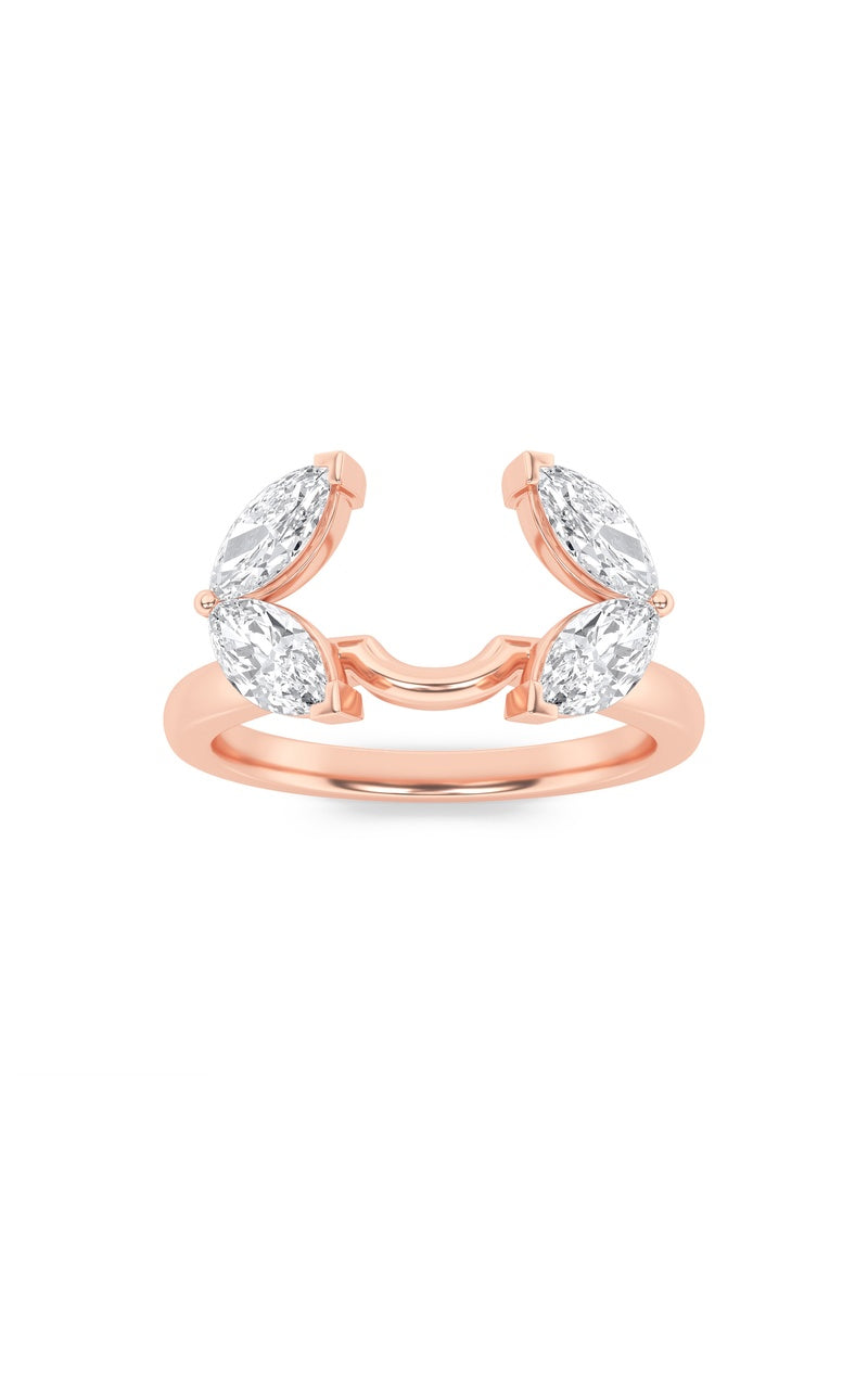 1CTW Marquise Shaped Lab Grown Diamond (F/VS) Wrap Ring in 14K Gold