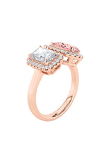 Load image into Gallery viewer, 3CTW Radiant Shaped Lab Grown Diamond (F/VS) Toi et Moi Fashiion Ring in 14K Gold
