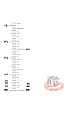 Load image into Gallery viewer, 3CTW Emerald Shaped Lab Grown Diamond (F/VS) Toi et Moi Engagement Ring in 14K Gold
