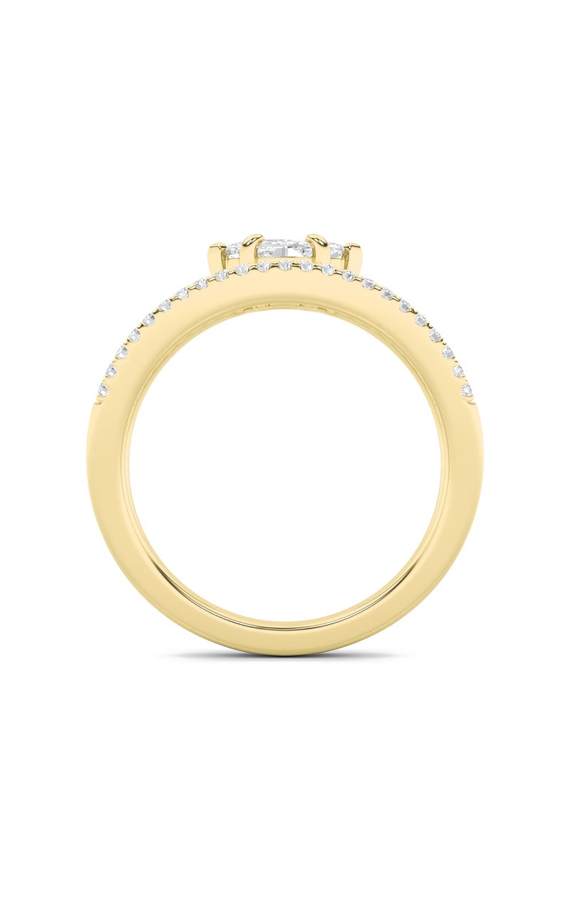0.5CTW Marquise Shaped Lab Grown Diamond (G/VS) Fashion Ring in 10K Gold