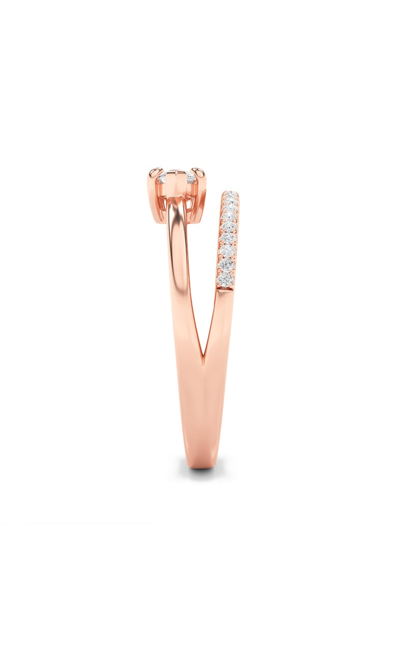 0.5CTW Marquise Shaped Lab Grown Diamond (G/VS) Fashion Ring in 10K Gold