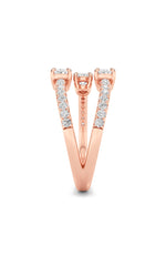 Load image into Gallery viewer, 1CTW Oval Shaped Lab Grown Diamond (F/VS) Three Stone Fashion Ring in 14K Gold
