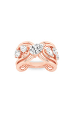 Load image into Gallery viewer, 2CTW Pear Shaped Lab Grown Diamond (F/VS) Seven Stone Fashion Ring in 14K Gold
