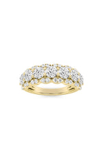Load image into Gallery viewer, 2CTW Round Shaped Lab Grown Diamond (F/VS) Multi Stone Band Ring in 14K Gold
