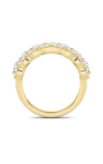 Load image into Gallery viewer, 2CTW Round Shaped Lab Grown Diamond (F/VS) Multi Stone Band Ring in 14K Gold
