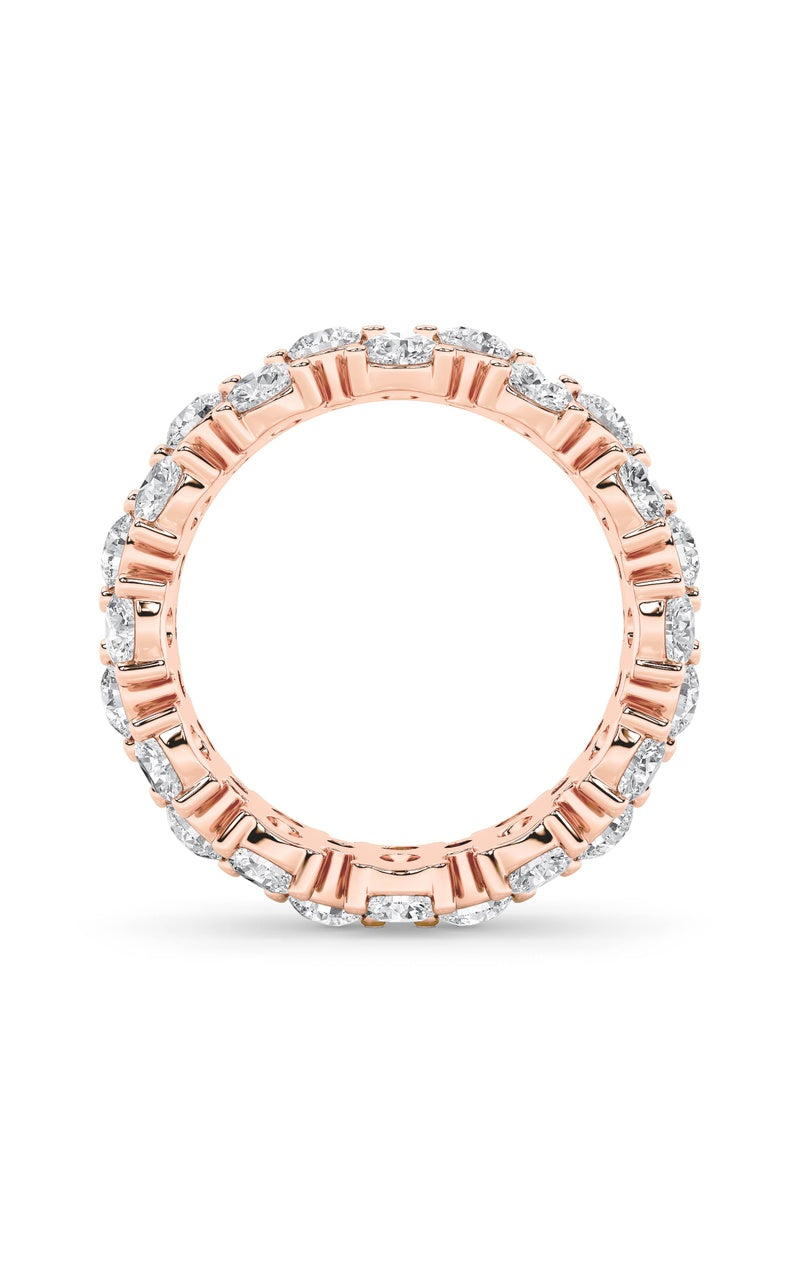 5CTW Round Shaped Lab Grown Diamond (F/VS) Eternity Band Ring in 14K Gold