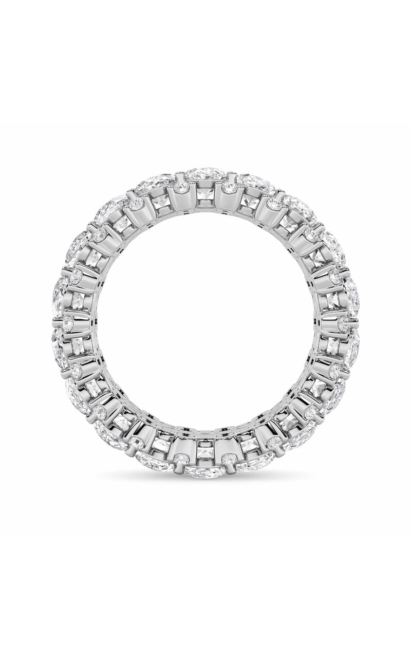 6CTW Oval Shaped Lab Grown Diamond (F/VS) Eternity Band Ring in 14K Gold