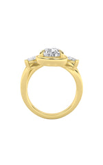 Load image into Gallery viewer, 3CTW Pear Shaped Lab Grown Diamond (F/VS) Knot Ring in 14K Gold
