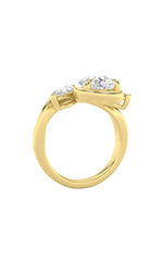 Load image into Gallery viewer, 3CTW Pear Shaped Lab Grown Diamond (F/VS) Knot Ring in 14K Gold

