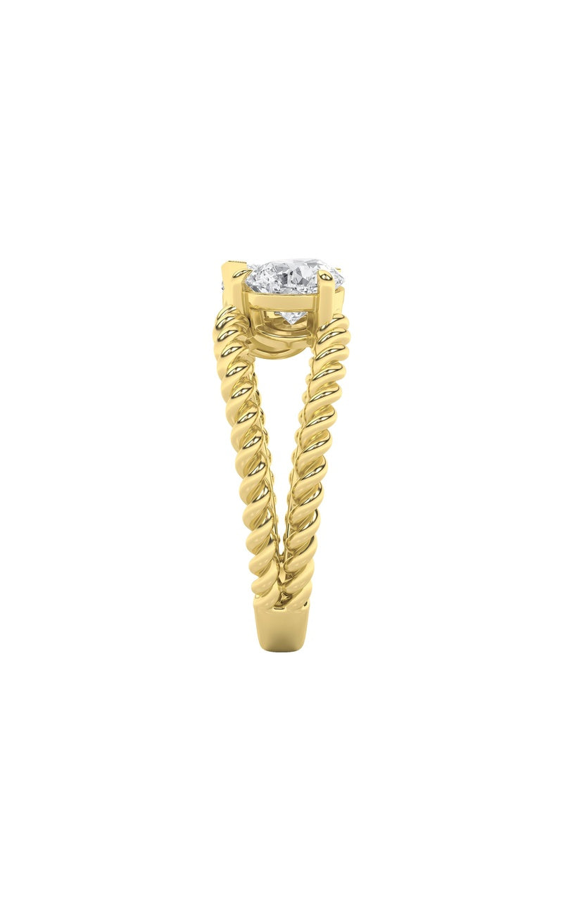 2CTW Pear Shaped Lab Grown Diamond (F/VS) Toi et Moi Fashiion Ring in 14K Gold