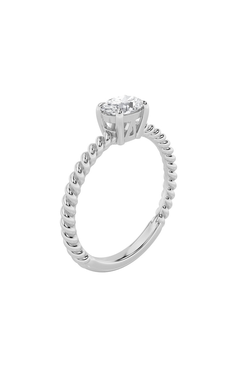 Vs) petite solitaire engagement ring in 14k gold