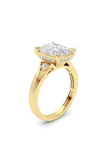 Load image into Gallery viewer, 3.25CTW ELongated Cushion Lab Grown Diamond (F/VS )Ring in 14K Gold
