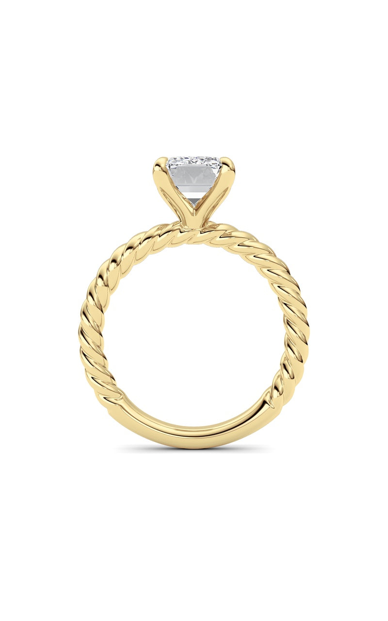 Emerald Lab Grown Diamond (F/VS ) Ring in 14K Gold