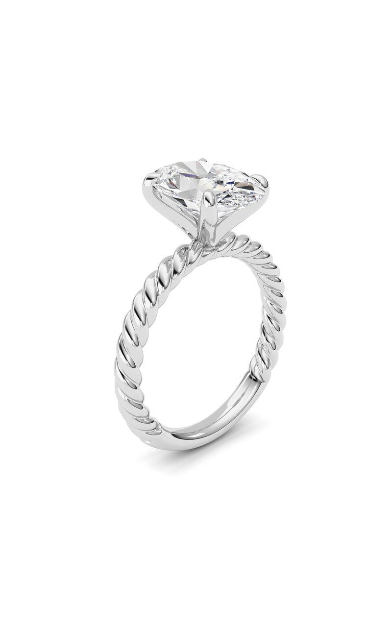 Oval Lab Grown Diamond (F/VS ) Ring in 14K Gold
