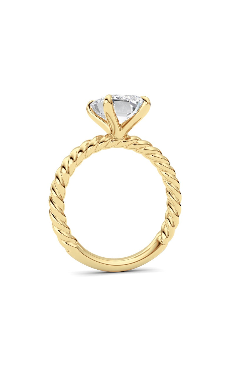 Radiant Lab Grown Diamond (F/VS ) Ring in 14K Gold