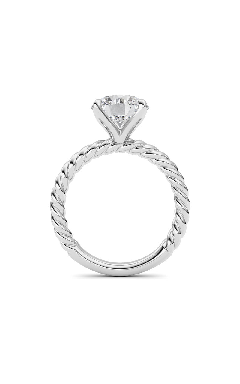 Round Lab Grown Diamond (F/VS ) Ring in 14K Gold