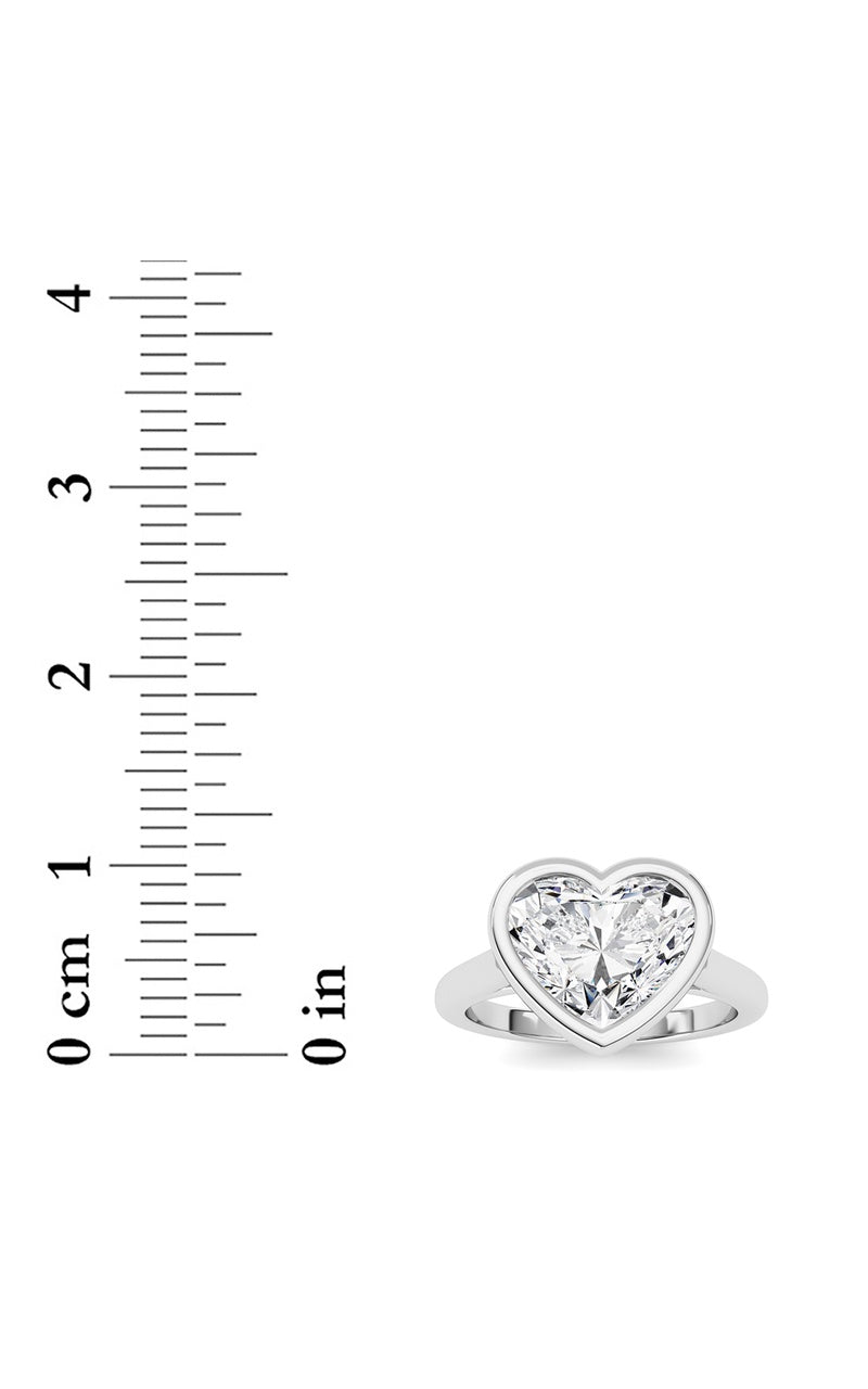 Heart Lab Grown Diamond (F/VS ) Ring in 14K Gold