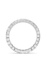 Load image into Gallery viewer, 3.35CTW Emerald Shaped Lab Grown Diamond Split Prong Eternity Ring in 14K Gold (F/VS)
