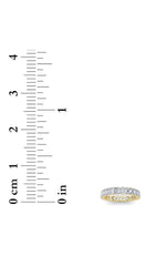 Load image into Gallery viewer, 3.35CTW Emerald Shaped Lab Grown Diamond Split Prong Eternity Ring in 14K Gold (F/VS)
