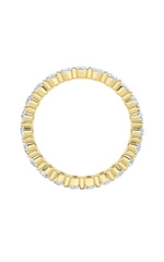 Load image into Gallery viewer, 2.5CTW Oval Shaped Lab Grown Diamond Split Prong Eternity Ring in 14K Gold (F/VS)
