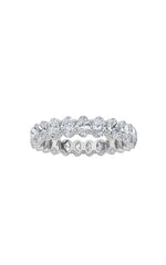 Load image into Gallery viewer, 3.5CTW Oval Shaped Lab Grown Diamond Split Prong Eternity Ring in 14K Gold (F/VS)

