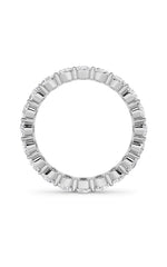 Load image into Gallery viewer, 4CTW Oval Shaped Lab Grown Diamond Split Prong Eternity Ring in 14K Gold (F/VS)
