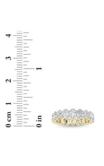 Load image into Gallery viewer, 4CTW Oval Shaped Lab Grown Diamond Split Prong Eternity Ring in 14K Gold (F/VS)
