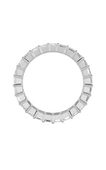 Load image into Gallery viewer, 4.75CTW Emerald Shaped Lab Grown Diamond Split Prong Eternity Ring in 14K Gold (F/VS)
