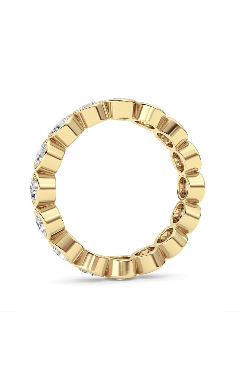 1.6CTW Round Shaped Lab Grown Diamond (F/VS) Eternity Band Ring in 14K Gold