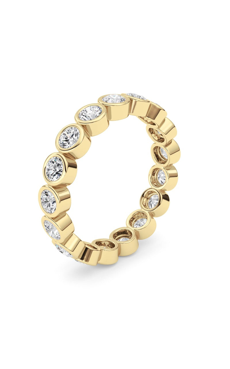 1.8CTW Round Shaped Lab Grown Diamond (F/VS) Eternity Band Ring in 14K Gold