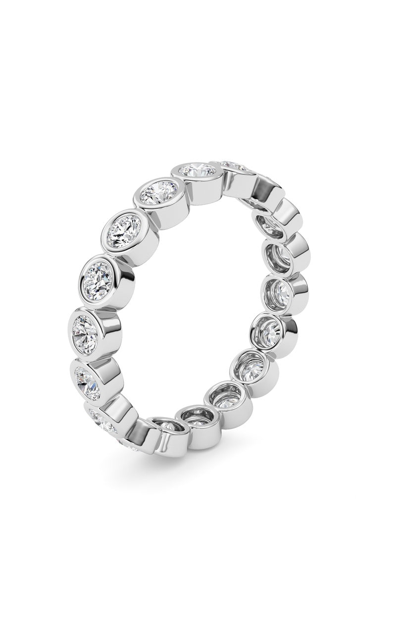 1.8CTW Round Shaped Lab Grown Diamond (F/VS) Eternity Band Ring in 14K Gold