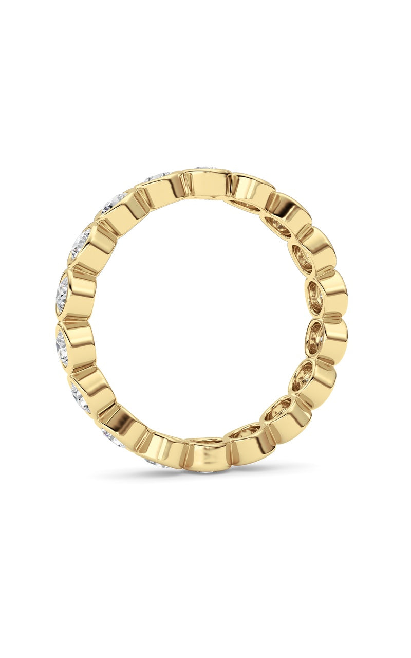 1.8CTW Round Shaped Lab Grown Diamond (F/VS) Eternity Band Ring in 14K Gold