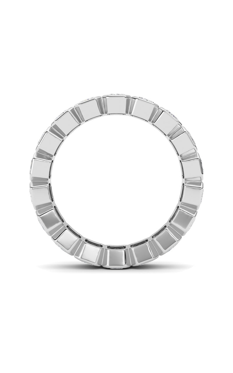 2.2CTW Emerald Shaped Lab Grown Diamond (F/VS) Eternity Band Ring in 14K Gold