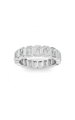 Load image into Gallery viewer, 2.2CTW Emerald Shaped Lab Grown Diamond (F/VS) Eternity Band Ring in 14K Gold
