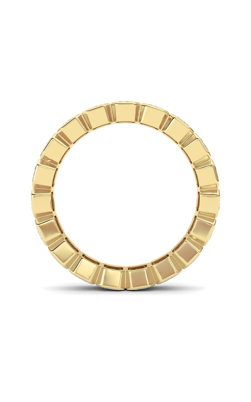 2.2CTW Emerald Shaped Lab Grown Diamond (F/VS) Eternity Band Ring in 14K Gold