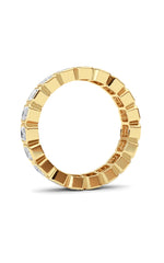 Load image into Gallery viewer, 2.2CTW Emerald Shaped Lab Grown Diamond (F/VS) Eternity Band Ring in 14K Gold
