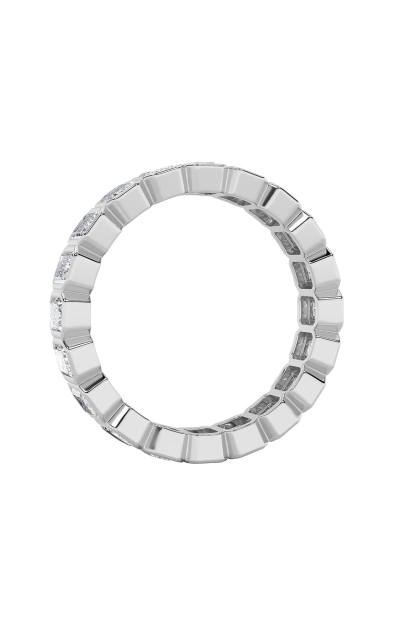 2.5CTW Emerald Shaped Lab Grown Diamond (F/VS) Eternity Band Ring in 14K Gold