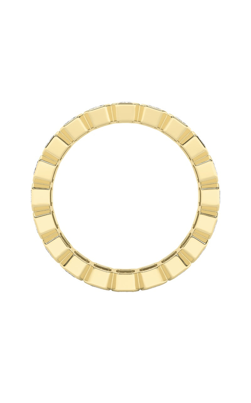 2.5CTW Emerald Shaped Lab Grown Diamond (F/VS) Eternity Band Ring in 14K Gold