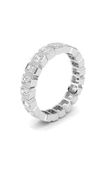 Load image into Gallery viewer, 2.6CTW Emerald Shaped Lab Grown Diamond (F/VS) Eternity Band Ring in 14K Gold
