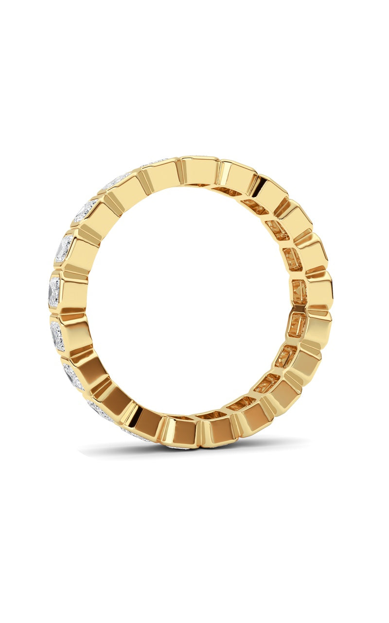 2.6CTW Emerald Shaped Lab Grown Diamond (F/VS) Eternity Band Ring in 14K Gold