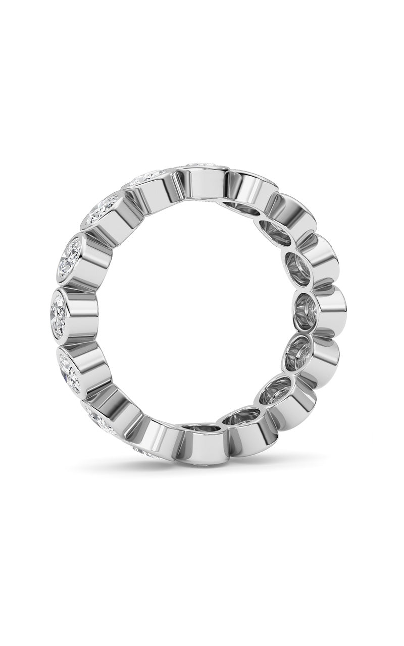 2CTW Oval Shaped Lab Grown Diamond (F/VS) Eternity Band Ring in 14K Gold