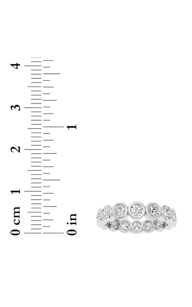 2CTW Round Shaped Lab Grown Diamond (F/VS) Eternity Band Ring in 14K Gold