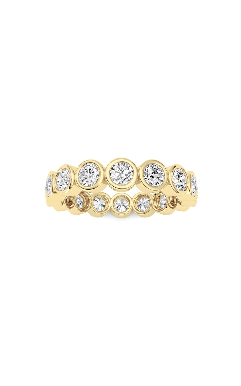 2CTW Round Shaped Lab Grown Diamond (F/VS) Eternity Band Ring in 14K Gold