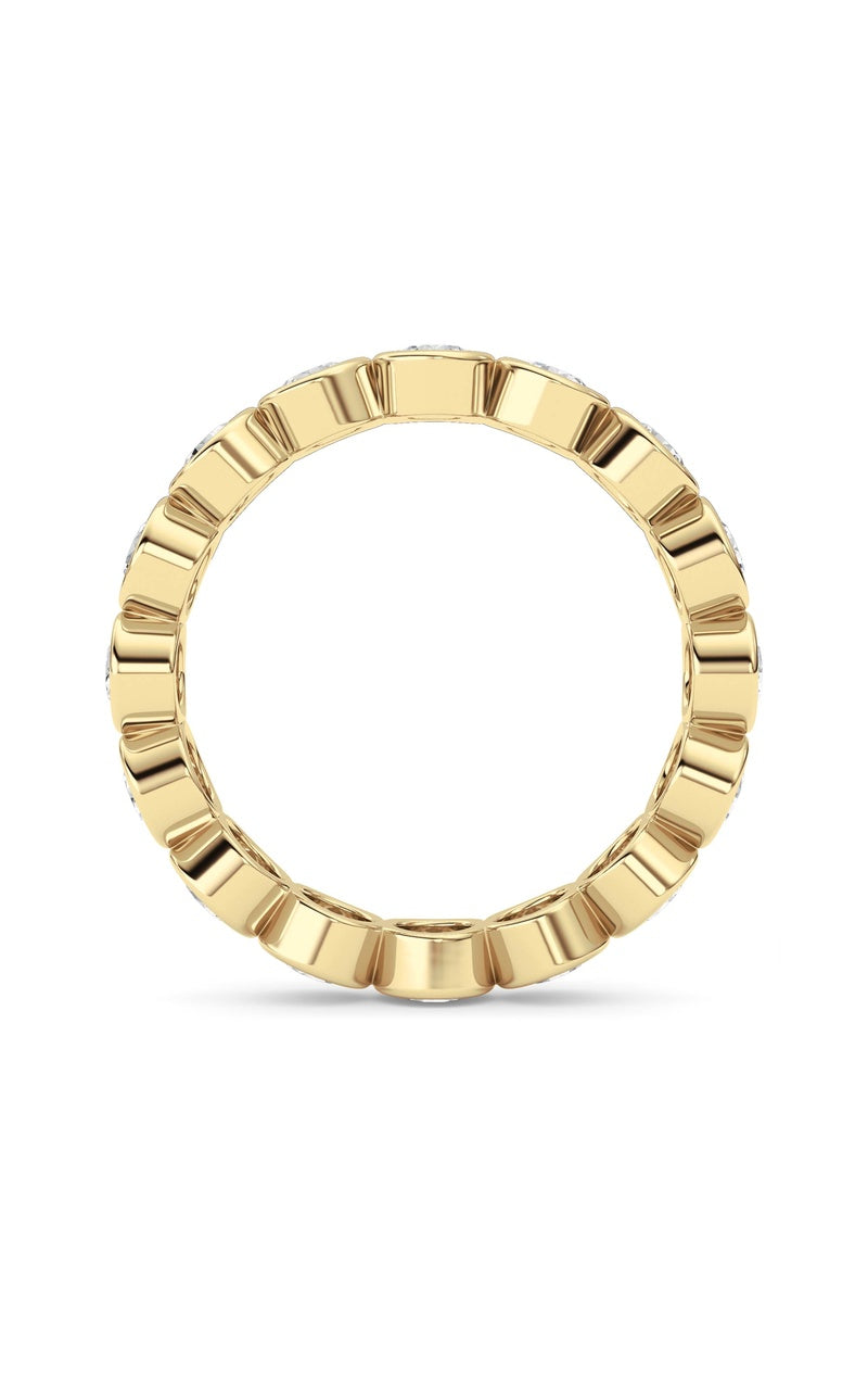 2CTW Round Shaped Lab Grown Diamond (F/VS) Eternity Band Ring in 14K Gold