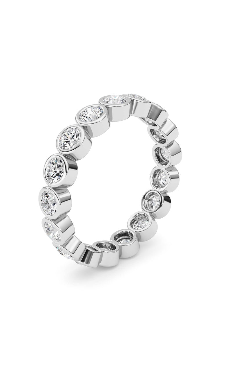 2.2CTW Round Shaped Lab Grown Diamond (F/VS) Eternity Band Ring in 14K Gold