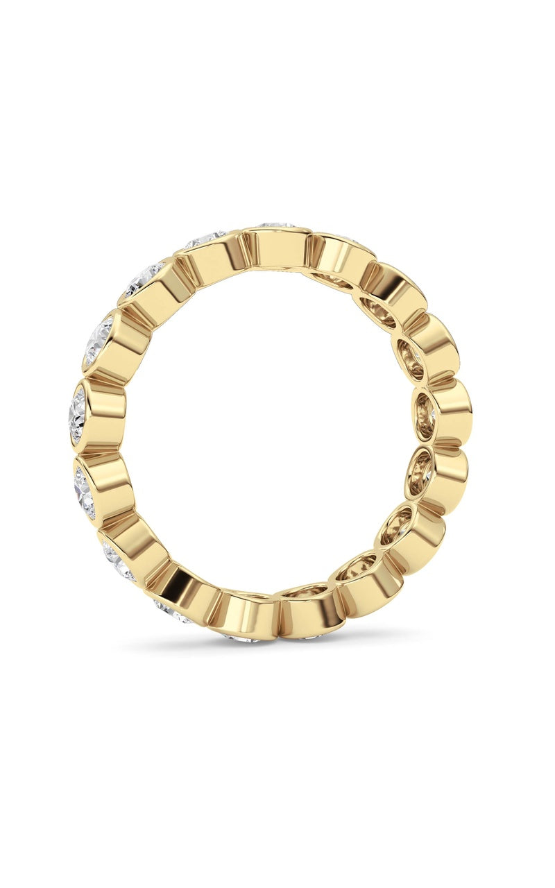 2.2CTW Round Shaped Lab Grown Diamond (F/VS) Eternity Band Ring in 14K Gold